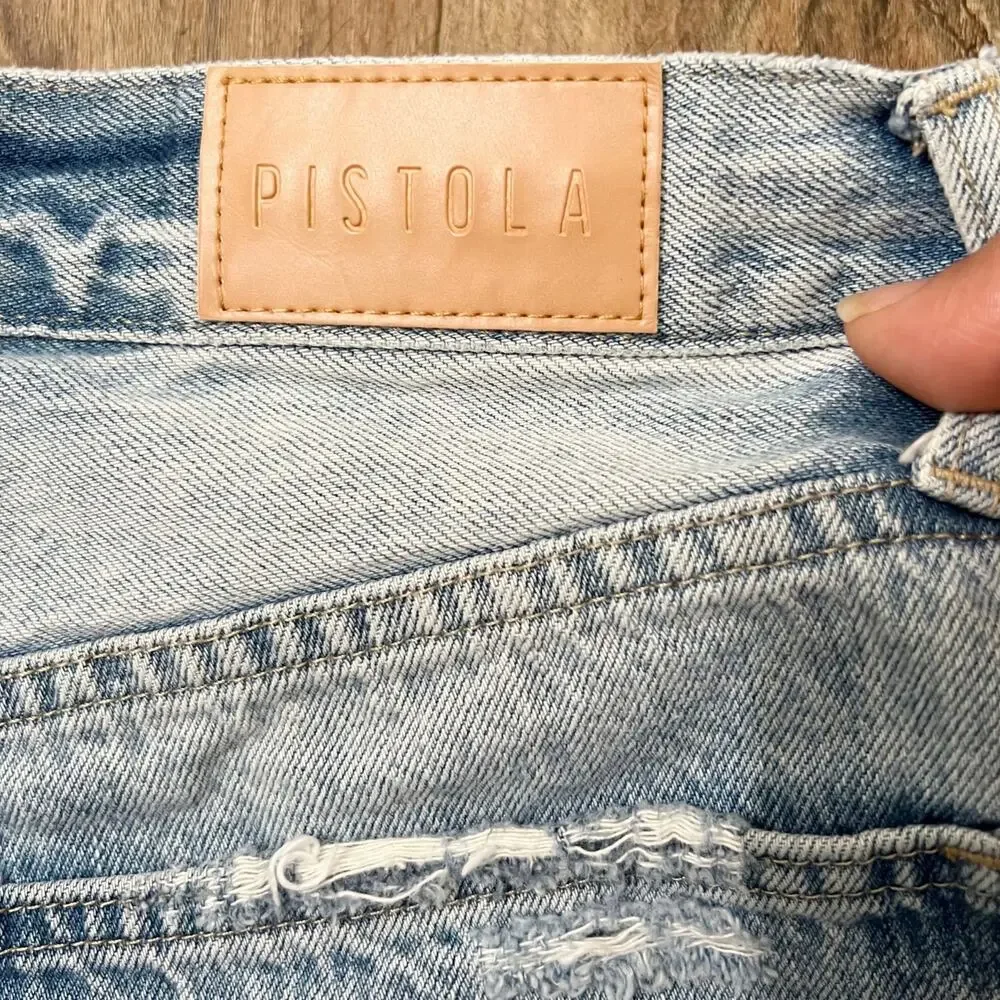 Pistola Women's Nova Relaxed High Rise Cut Off‎ Short en Adams Size 28 - Picture 10 of 12